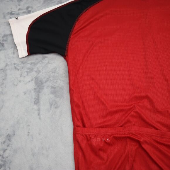 Canari Shirt Mens L Red Short Sleeve Full Zip Back Pockets Cycling Outwear - Picture 12 of 14
